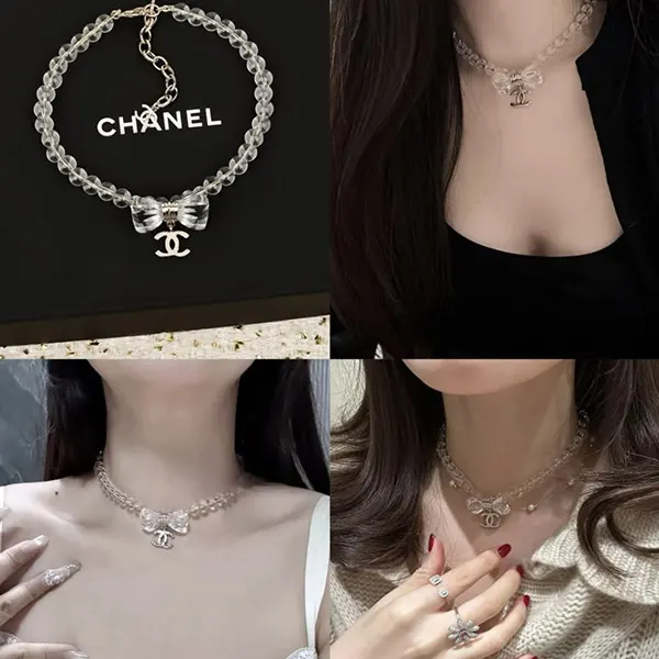 CHANELシャネル クリスタル クローバー チョーカー