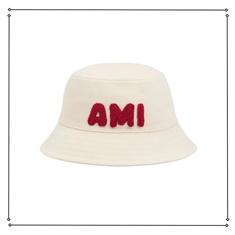 アミ パリス 偽物 ベージュボブパッチ バケットハット ami0616-スーパーコピーhacopy