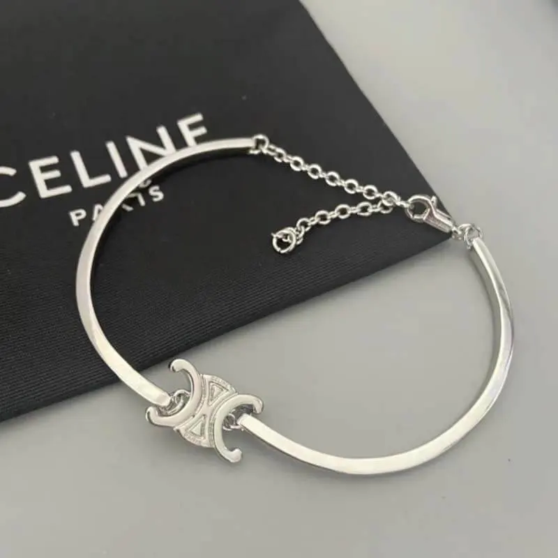 CELINE トリオンフアーティキュレートブレスレット シルバー CELINE