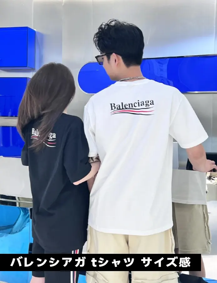 バレンシアガ t シャツ サイズ 感 レディース 半袖 Tシャツ スーパー