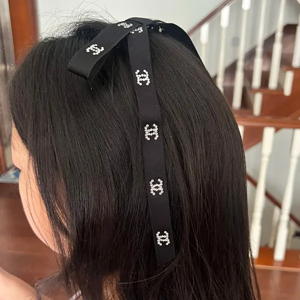 総柄ロゴ シャネル バレッタ ココマーク コピー CC ヘアアクセ リボン