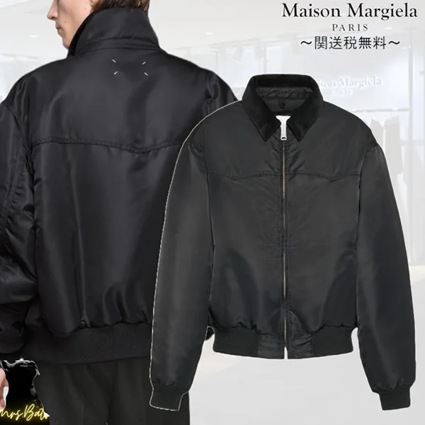 マルジェラ コピー Velvet collar bomber ジャケット