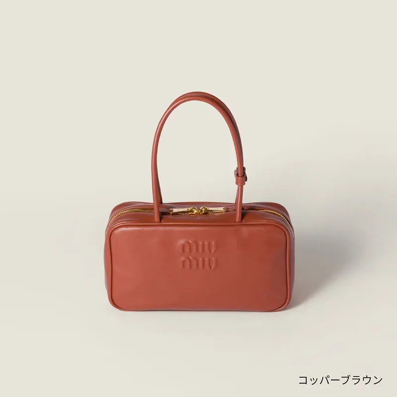 ミュウミュウ レザー トップハンドルバッグ ミディアムサイズ 5BB172