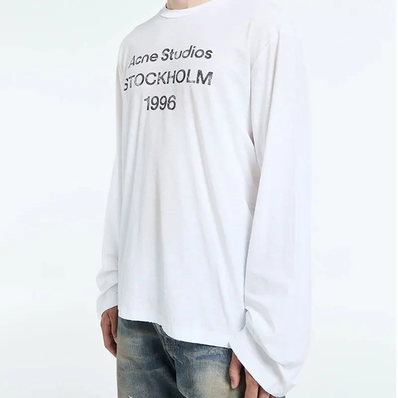 StrayKidsヒョンジン着用 クラッシュ ロンT ロゴプリント CL0197