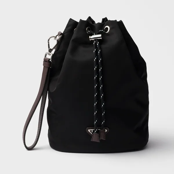 プラダ◇Speedrock Re-Nylon レザー 巾着ポーチ クラッチバッグ 2NE067