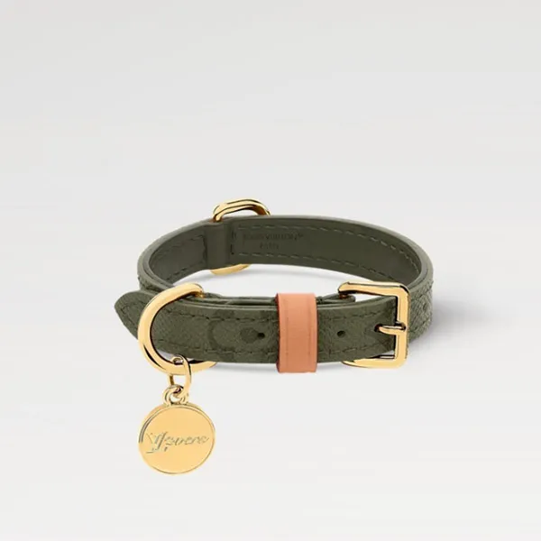 個性ヒカル☆】ルイヴィトン 偽物 LV ドッグ カラー XS（首輪：小型犬