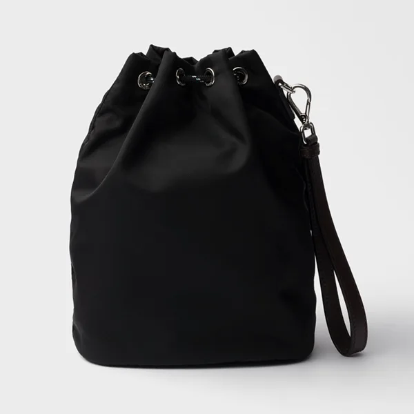 プラダ◇Speedrock Re-Nylon レザー 巾着ポーチ クラッチバッグ 2NE067