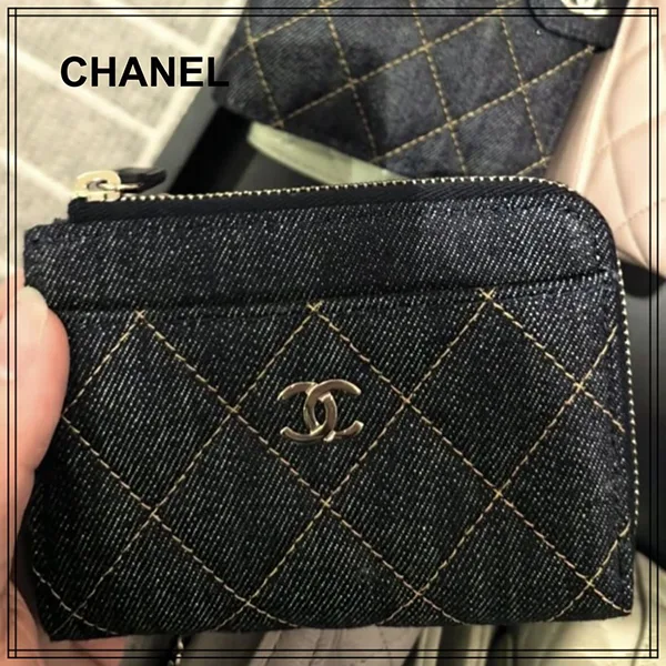 シャネル フラグメントケース N級品 ミニ財布 デニム AP4893 B10583