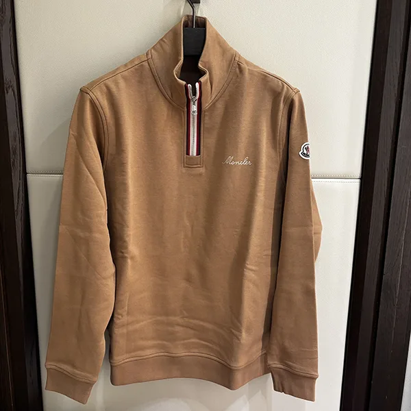 すぐ届☆【モンクレール】ハーフジップ スウェット N級品 Navy