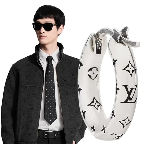 ルイヴィトン フープピアス N級品 LV バンブー シングル M03304