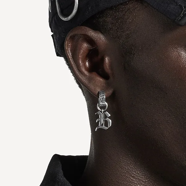 バレンシアガ+メンズ MELROSE B XS ピアス antique-silver