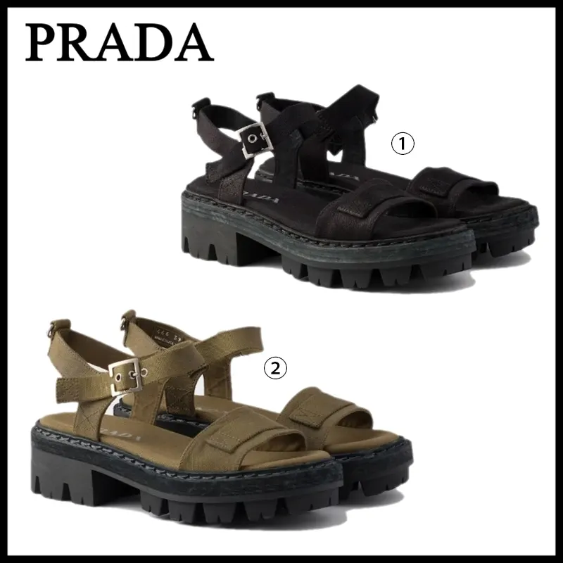美品❣️PRADA ファーサンダル ブラック・ミントグリーン 箱付き プラダスーパーコピー偽物靴激安サイトhacopy-スーパーコピーhacopy