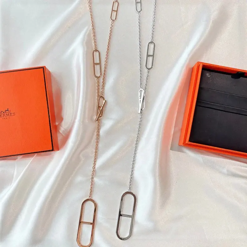 エルメス エヴァー シェーヌダンクル ロングネックレス H116205B 00