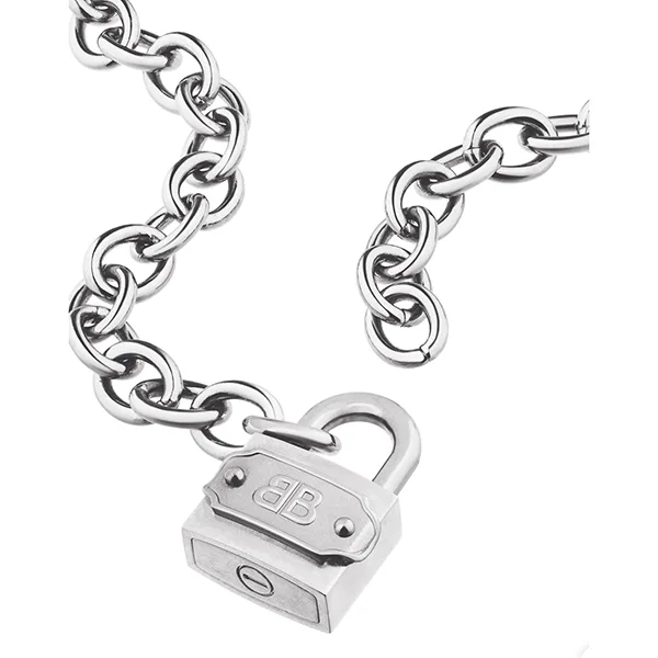 バレンシアガ】BB PADLOCK パドロック ロゴ チェーン ネックレス