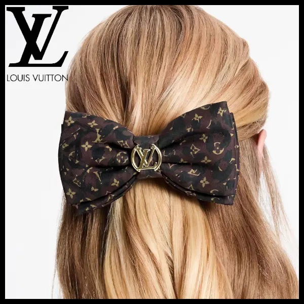 使い勝手良し☆ルイヴィトン N級品 ヘアクリップ・LV サファリ リボン