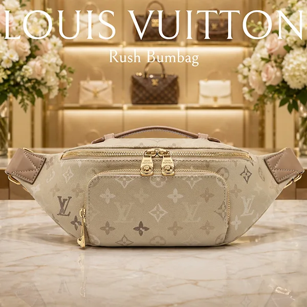ルイヴィトン LV Rush Bumbag ショルダーバッグ サンドベージュ M29274